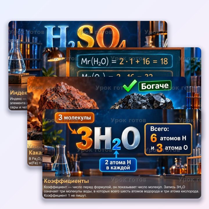 Презентация по химии для 8 класса Химические формулы. Относительная молекулярная масса — слайд 4