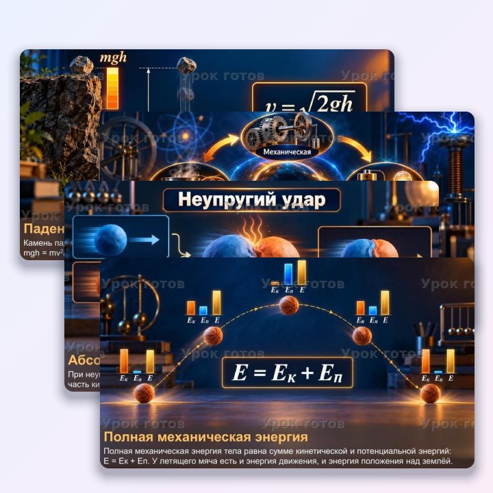 Презентация по физике для 10 класса Закон сохранения механической энергии. Упругие и неупругие столкновения — слайд 2