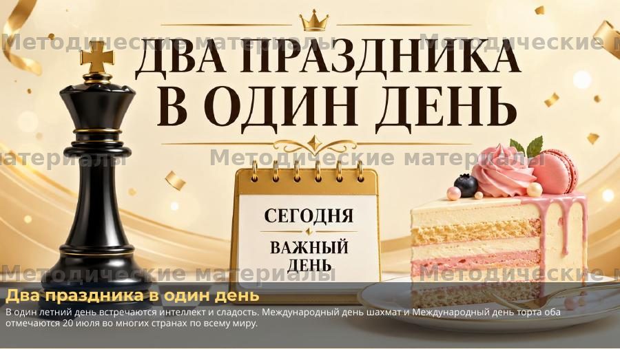 Международный день шахмат и День торта. Презентация к классному часу — слайд 2