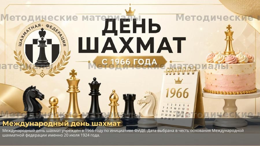 Международный день шахмат и День торта. Презентация к классному часу — слайд 3
