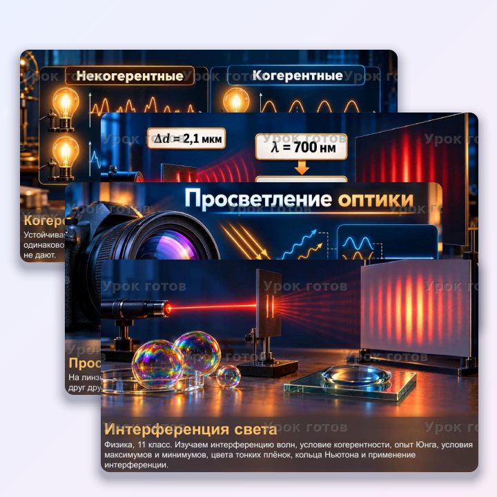 Презентация по физике для 11 класса Интерференция света — слайд 1