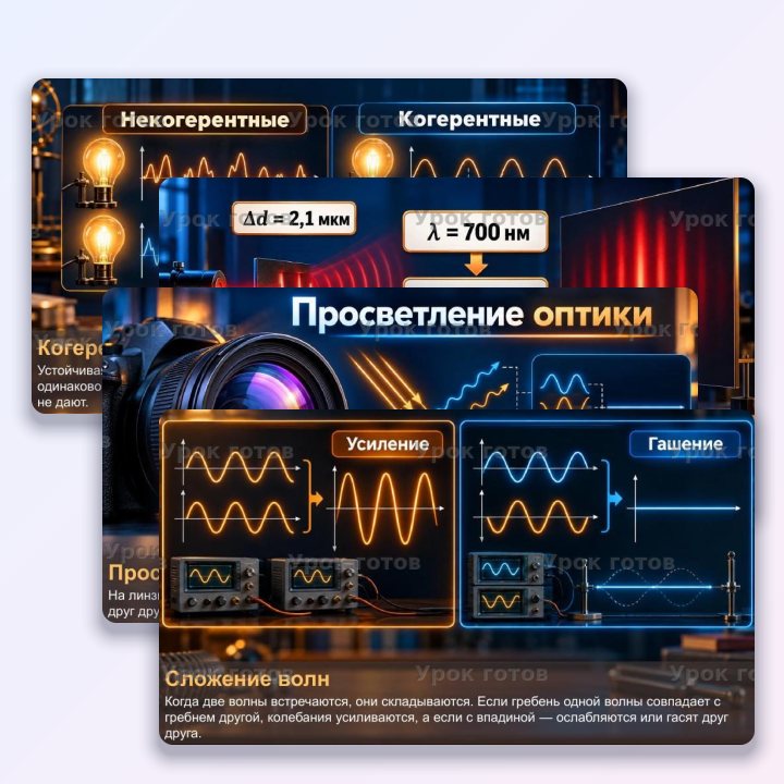Презентация по физике для 11 класса Интерференция света — слайд 2