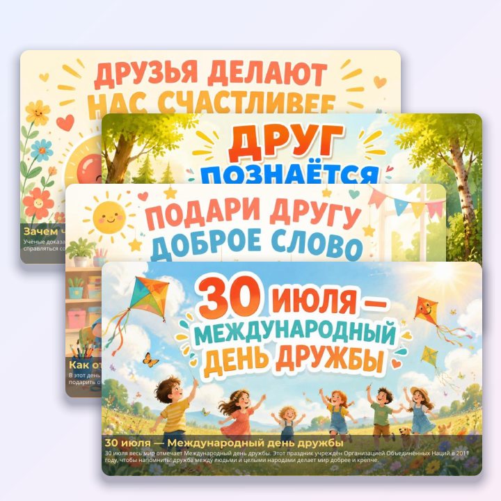 Международный день дружбы. Презентация к классному часу
