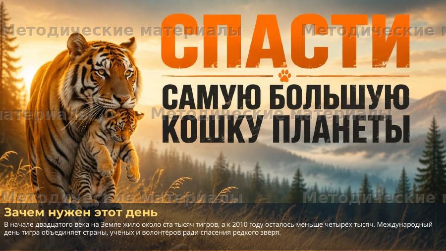Международный день тигра. Презентация к классному часу — слайд 2