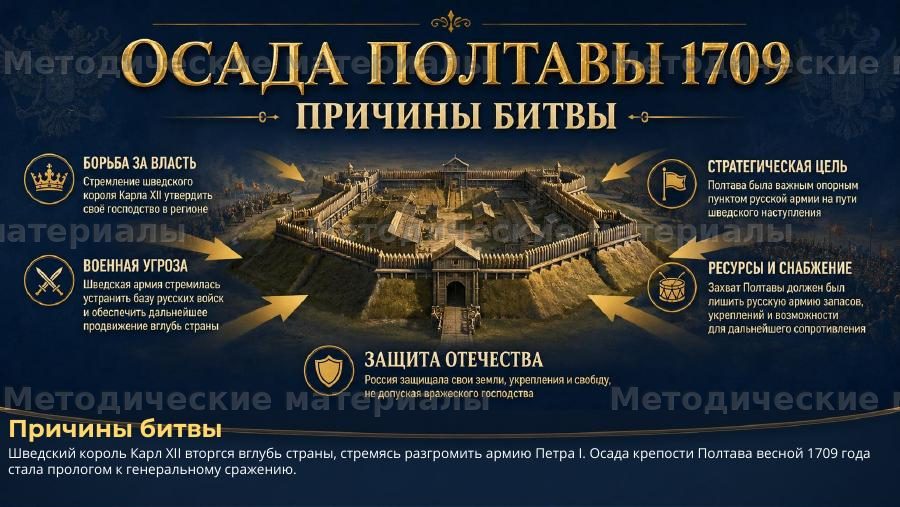 Полтавская битва — День воинской славы России. Презентация по истории — слайд 4