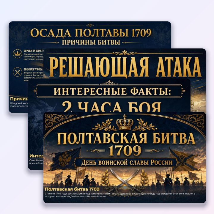 Полтавская битва — День воинской славы России. Презентация по истории