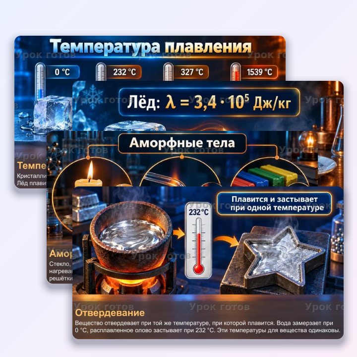 Презентация по физике для 8 класса Плавление и отвердевание кристаллических тел — слайд 4