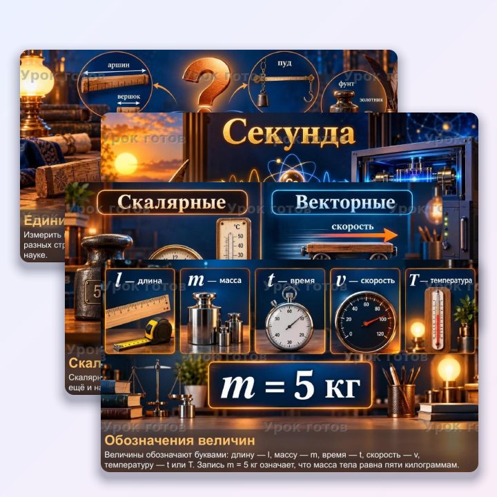 Презентация по физике для 7 класса Физические величины. Международная система единиц — слайд 3