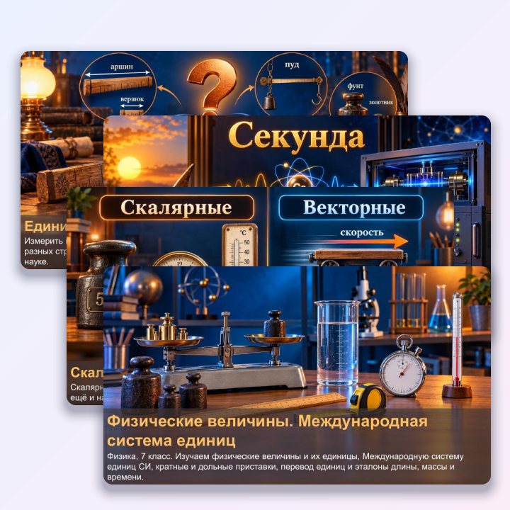 Презентация по физике для 7 класса Физические величины. Международная система единиц