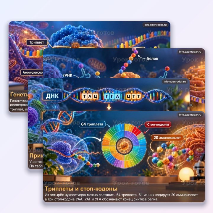 Презентация по биологии для 10 класса Биосинтез белка. Генетический код — слайд 4