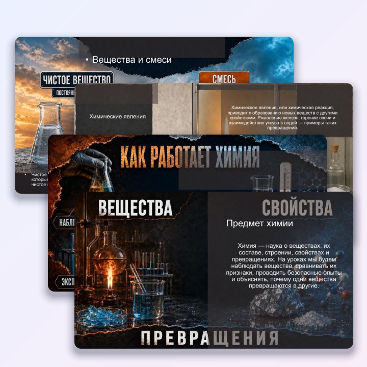 Предмет химии. Вещества и их свойства. Презентация по химии для 8 класса