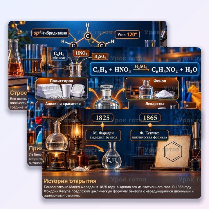 Презентация по химии для 10 класса Ароматические углеводороды. Бензол — слайд 3