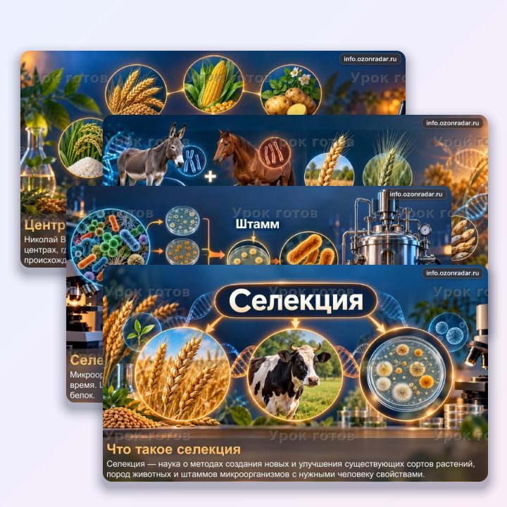 Презентация по биологии для 10 класса Селекция организмов — слайд 2
