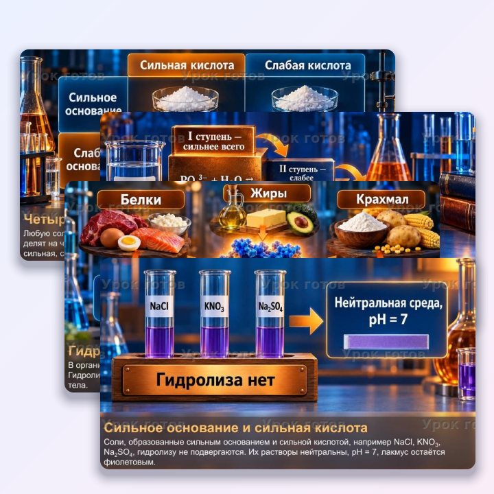 Презентация по химии для 11 класса Гидролиз солей — слайд 4